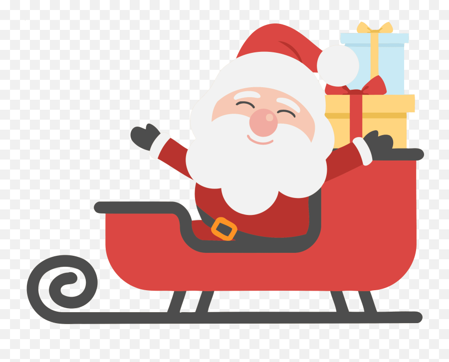 All Photo Png Clipart - Santa Claus In Sleigh Clipart Santa In Sleigh Clipart Emoji,Santa Emoji