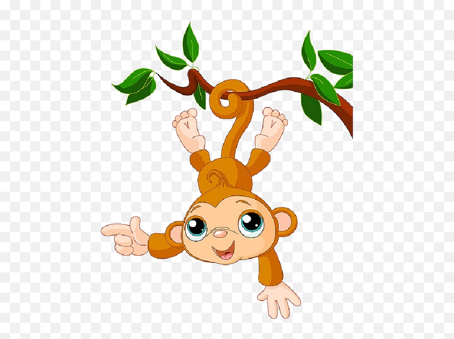 Download Clip Art Of Cartoon Monkeys Png Image Clipart Png - Monkey On The Tree Clipart Png Emoji,Emoticon Monkeys