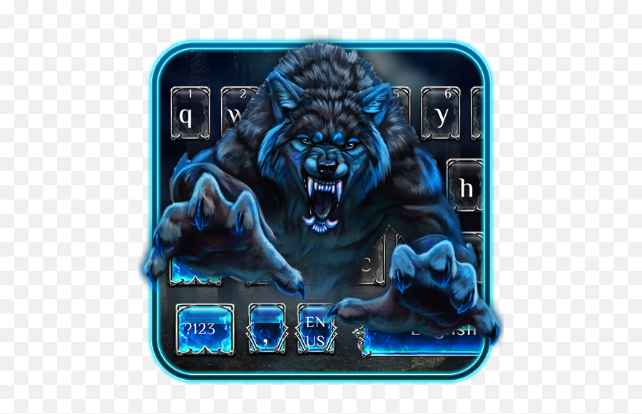 Blue Wolf Keyboard - Aplicacions A Google Play Werewolf Emoji,Fang Emoji