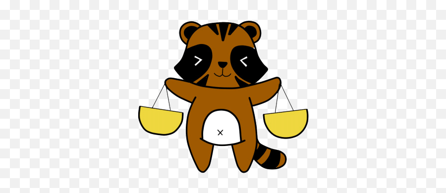 Raccoon Zodiac Animated By Hung Hoang The - Happy Emoji,Raccoon Emoji Facebook
