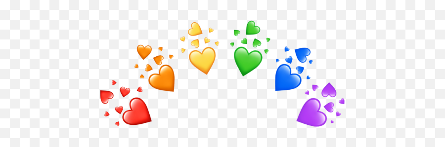 Popular And Trending Emoji Stickers - Rainbow Heart Crown Png,Bear And Smoke Emoji