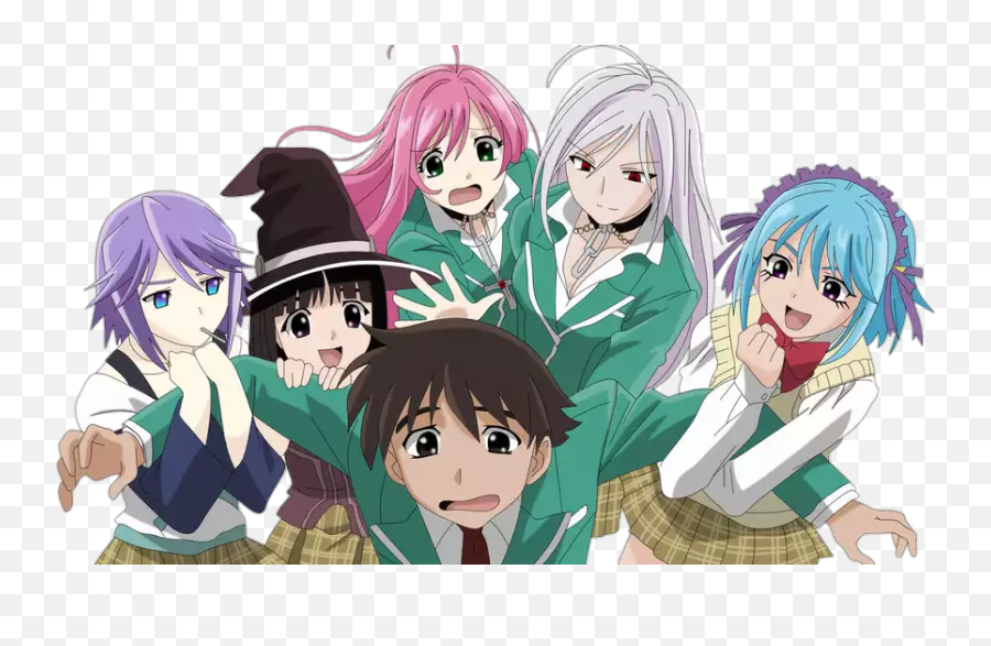 What Is A Good Harem Anime Where The - Rosario Vampire Emoji,Anime Where Mc Doesn't Have Emotions