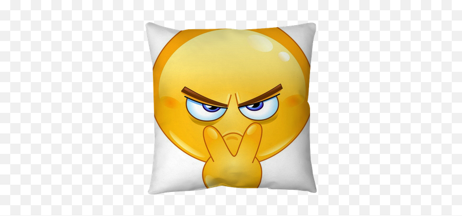 Eyes Emoticon Throw Pillow Pixers - Funny Emoji,Throws A Animal Emoticon