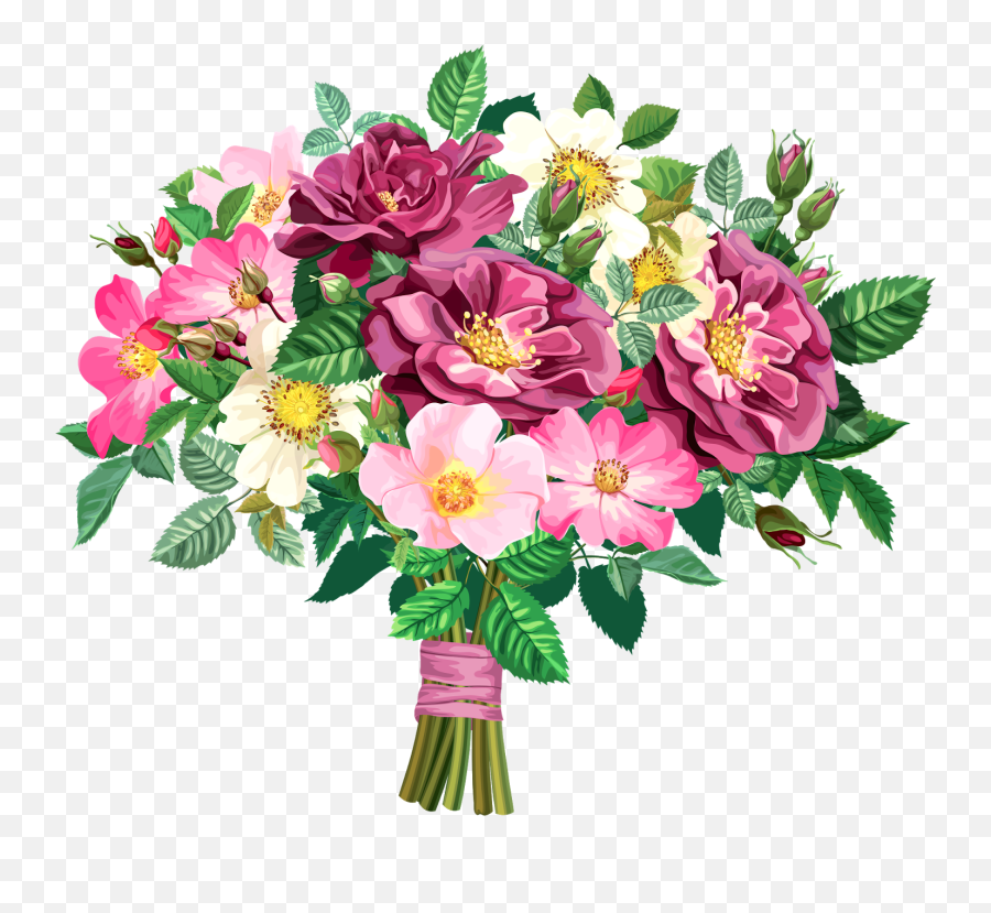 Flower Bouquet Clipart - Boquet Of Flowers Clipart Emoji,Flower Bouquet Emoji