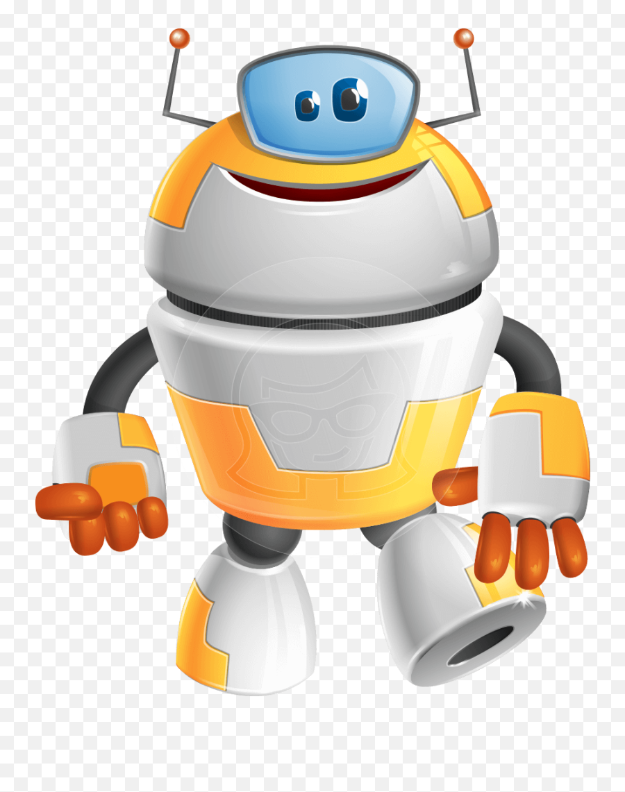 Cool Robot From Future Cartoon Vector Character Graphicmama - Characters Png Cartoon Roobot Emoji,Box Game Robot With Emotions