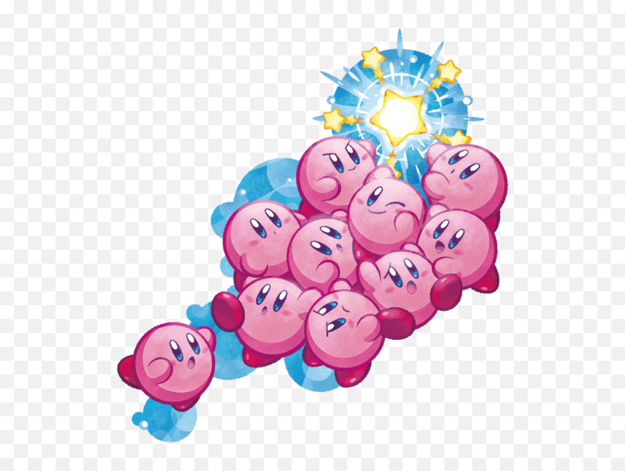 Kirby For Wii And Kirby Mass Attack For Ds - Kirby Mass Attack 10 Kirbys Emoji,Kirby Emoticon