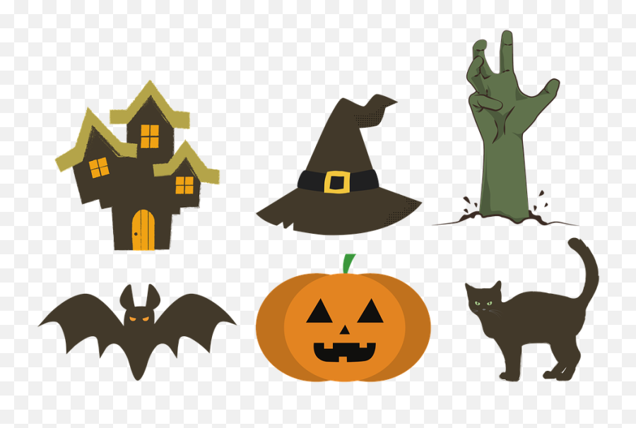 Halloween Icons Symbols Haunted - Haunted Symbols Emoji,Hawlloween Emoticons For Facebook