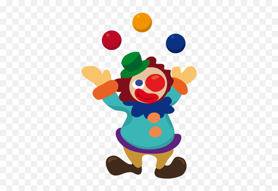 Juggling Clown Sticker - Tenstickers Transparent Image Of Circus Carton Emoji,Cloun Emojis
