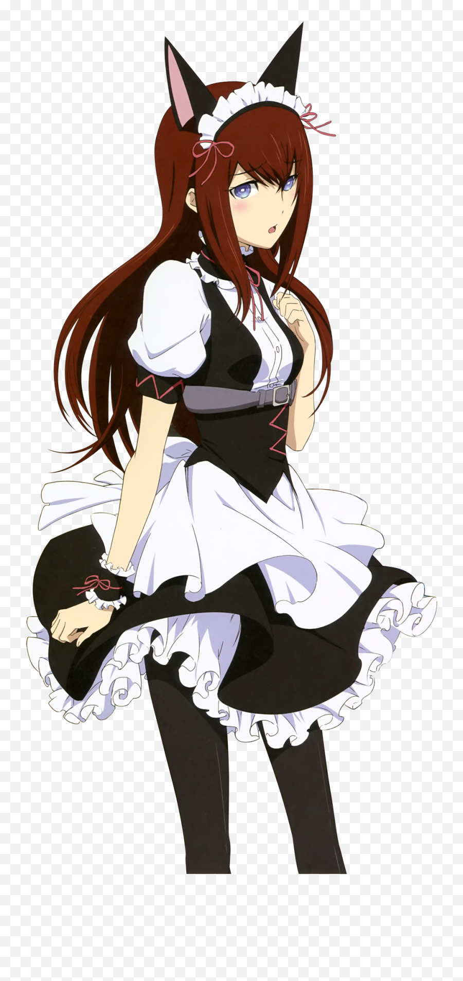 Kurisu Makise - Makise Kurisu Maid Emoji,Cat Ears Headband Read Emotions