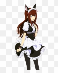 Kurisu Makise - Makise Kurisu Maid Emoji,Cat Ears Headband Read Emotions