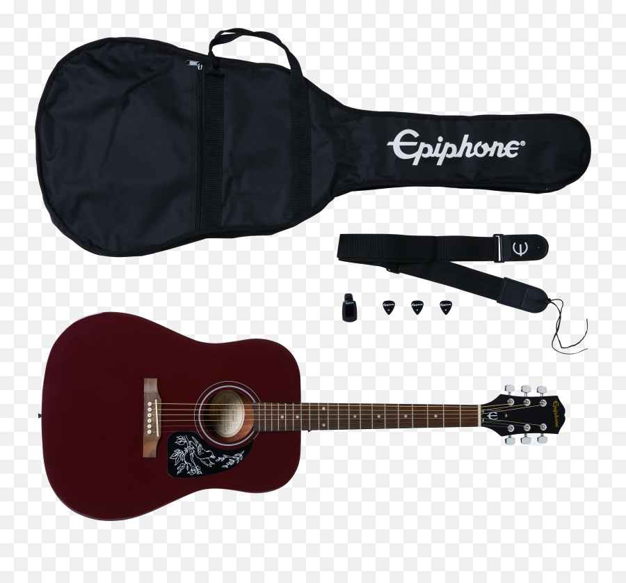 Epiphone - Epiphone Starling Acoustic Player Pack Wine Red Emoji,How To Get Right Emotion On Guitar