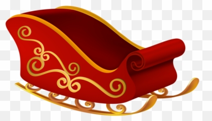 Christmas Santa Sleigh Clip Art - Christmas Sleigh Clipart Emoji,Sleigh Emoji