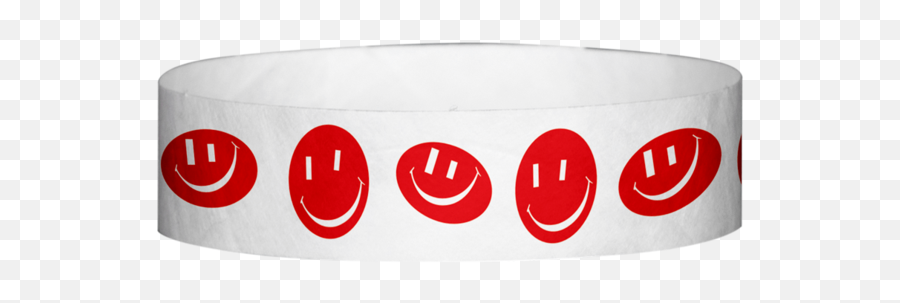 Tyvek 34 Inch Happy Face Pattern Wristbands U2013 Wristband - Solid Emoji,4chan Promotions Text Emoticons