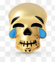 Laugh Cry Skull Charm Bead Sterling Silver 18k Gold Palted Emoji,Public Domain Crying Devil Emoticon Images