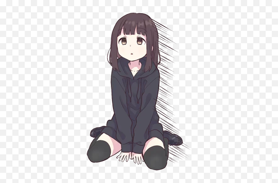 Telegram Sticker 36 From Collection Niceday Emoji,Anime Tired Emotion