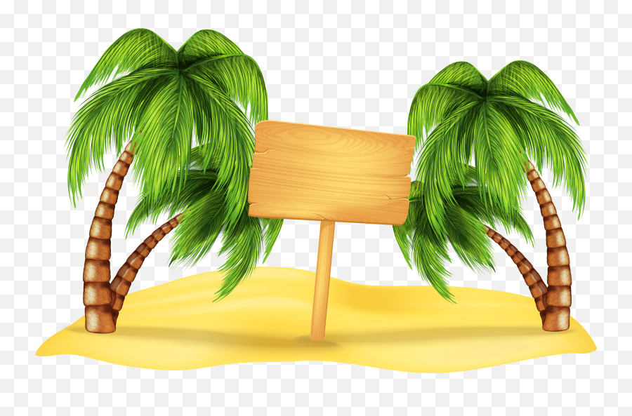 Palm Clipart Wallpaper Palm Wallpaper - Transparent Transparent Background Beach Clip Art Emoji,Palm Tree Drink Emoji