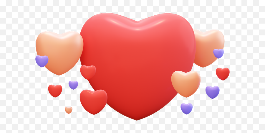 Premium Valentine Hearts 3d Illustration Download In Png Emoji,Apple Red Heart Emoji