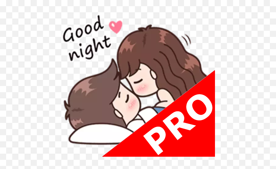 Romantic Couple Stickers For Chat - Cartoon Love Good Night Emoji,Boyfriend And Girlfriend Emoji
