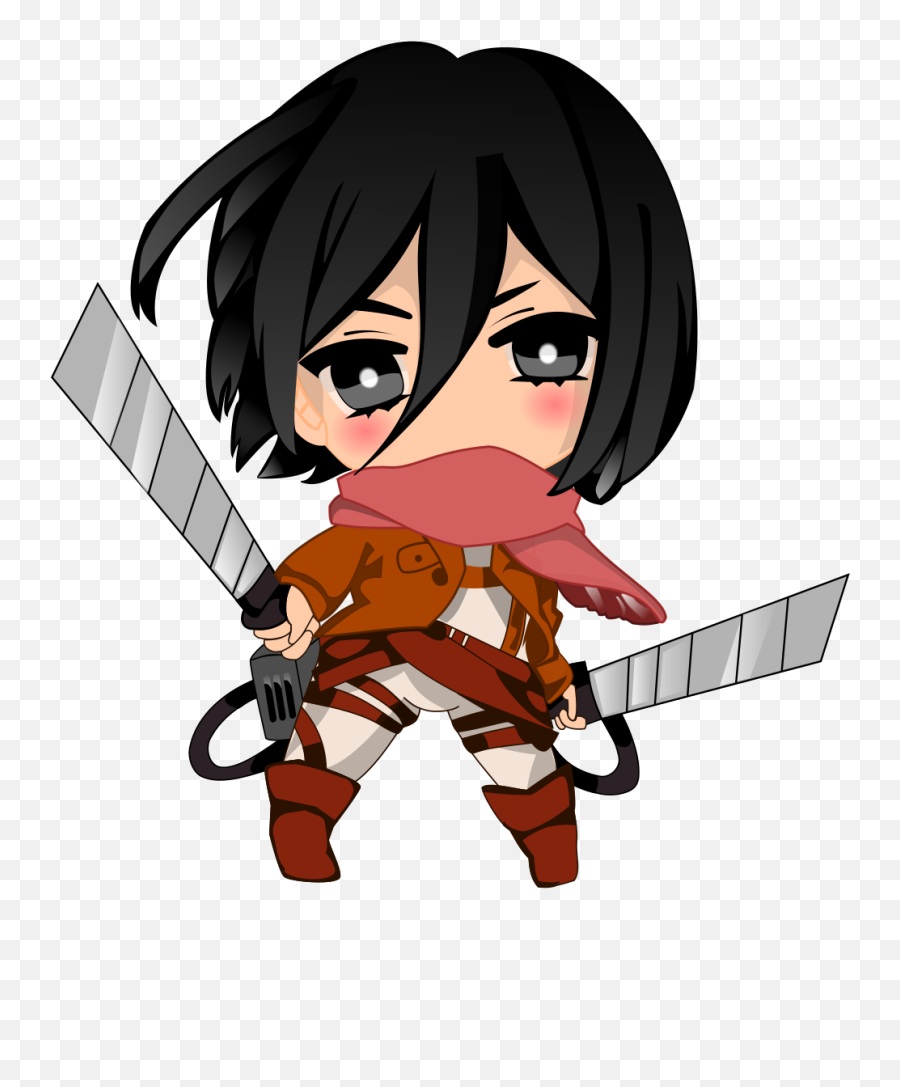 Mikasa Svg Png Anime - Fictional Character Emoji,Popo En Facebook Emoticon