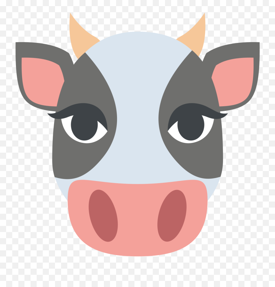 Emojione 1f42e - Cow Vector Face Png Emoji,Cow Emoticon Text