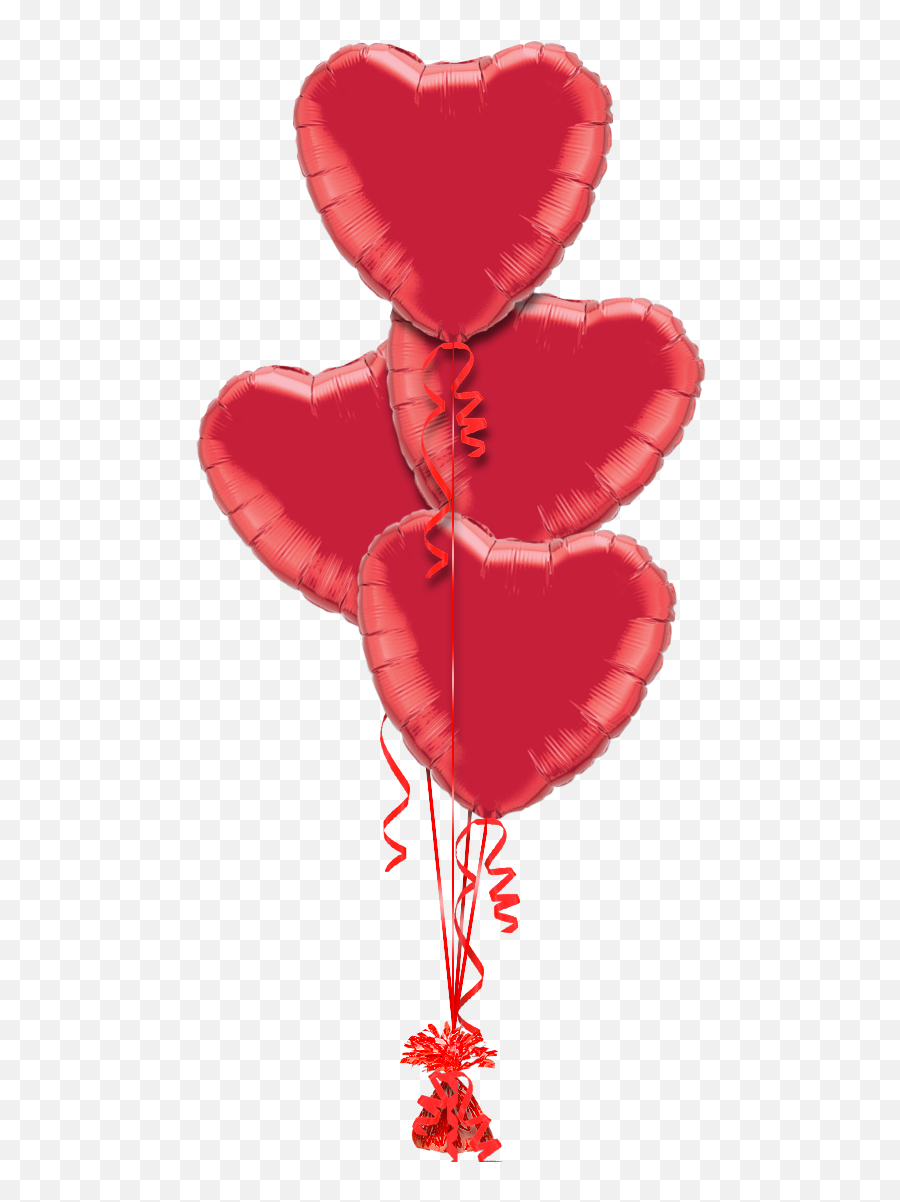 Red Heart Valentines Balloon - Red Helium Heart Balloons Emoji,Emoji Heart Balloons