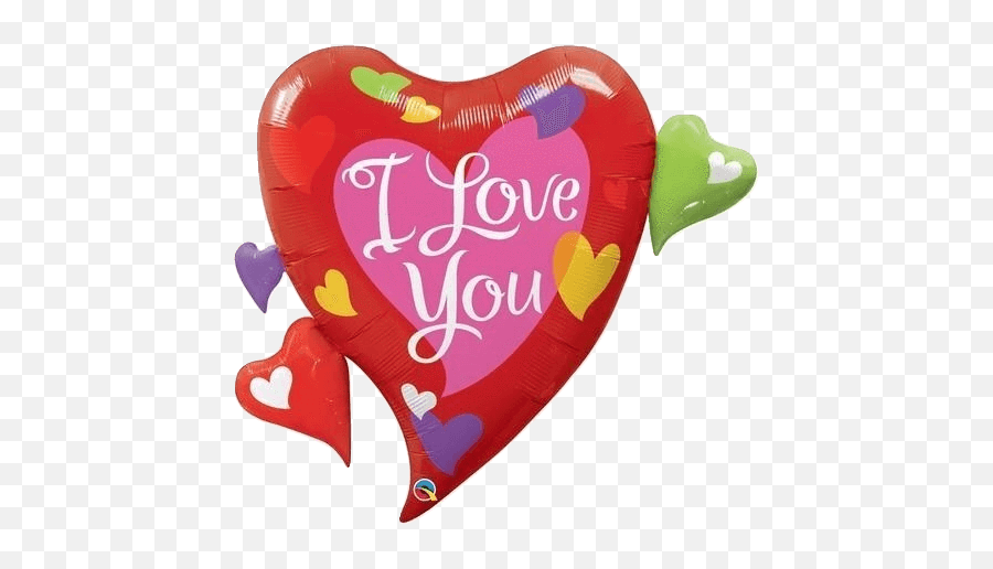I Love You Giant Multiple Hearts - Colourful I Love Yoy Emoji,Giant Heart Emoji
