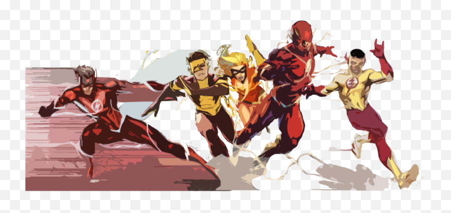 Dc Comics Artwork Dc Characters - Wally West And Bart Allen Fan Art Emoji,Emotion Cartoon Superhero