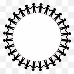 Hand Black And White Holding Hands Clipart Black And - Circle Of People Holding Hands Clipart Emoji,What Are The Emojis Next To Girls Holding Hands