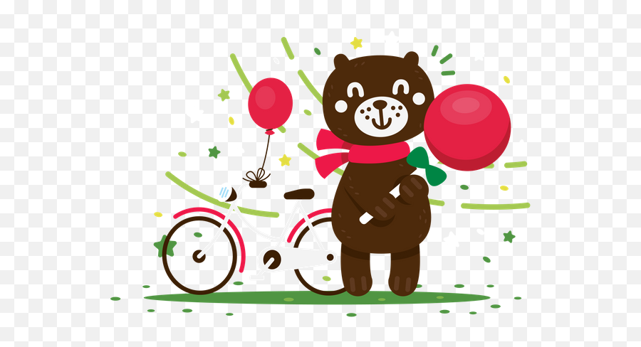 Premium Happy Cute Bear Enjoys His Emoji,Cartoon Bear Emotions