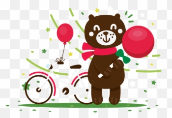 Premium Happy Cute Bear Enjoys His Emoji,Cartoon Bear Emotions