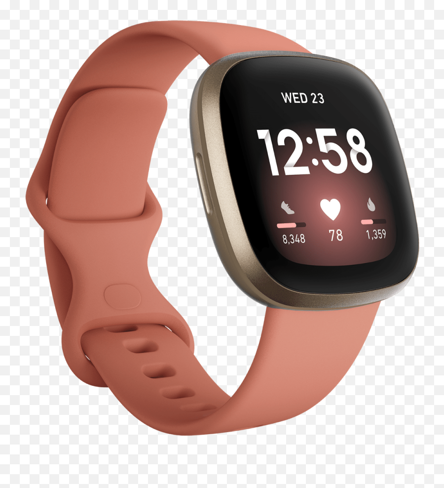 Advanced Health Smartwatch Fitbit Sense - Fitbit Versa 3 Emoji,Emotion Gray Silicone Smartwatch