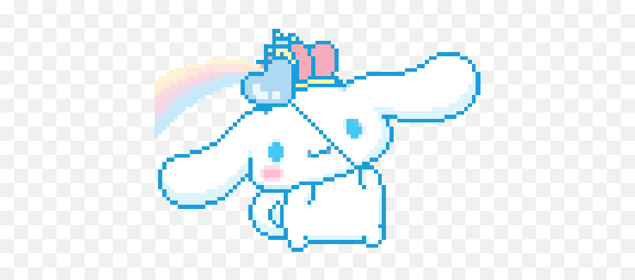 Kawaii Pixel Bunny Gif - Novocomtop Cinnamoroll Pixel Gif Emoji,Emoji With Teeeth