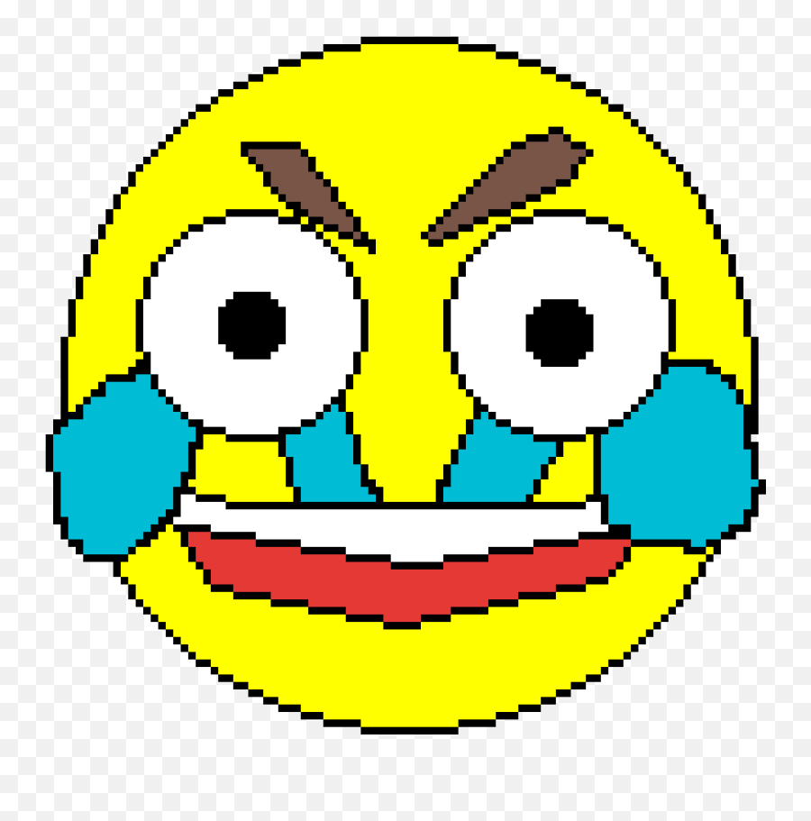 Pixilart - Laughing Crying Emoji By Popinbeats Laughing Crying Emoji Transparent Background,Crying Emoji