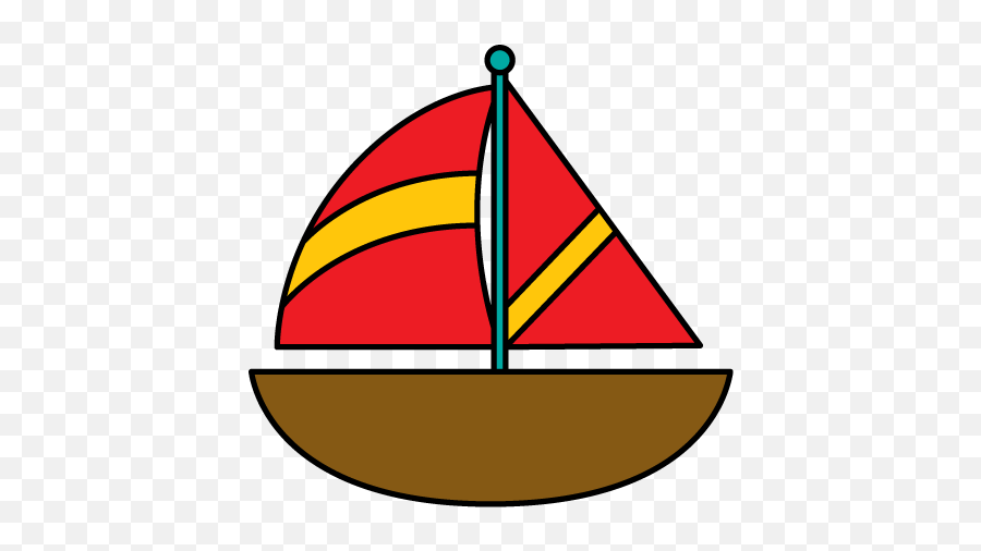 Brown Sailboat Clip Art Brown Sailboat - Cute Sail Boat Clip Art Emoji,Sailboat Emoji