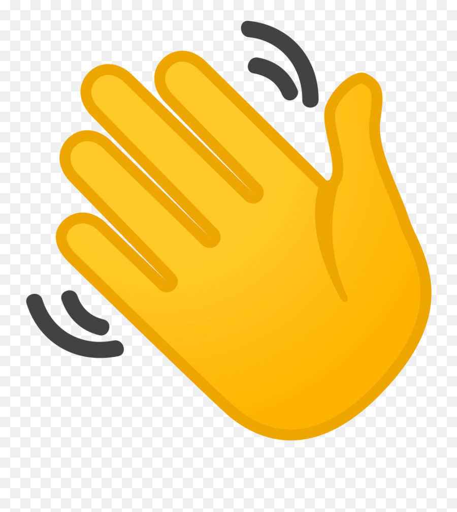 Mano Saludando Emoji - Waving Hand Transparent,Emojis Para Colorear De Tirar Dedo