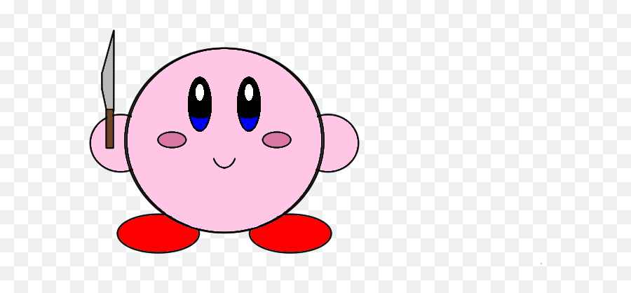 Kirby With Knife Blank Template - Dot Emoji,Knife Emoticon Facebook