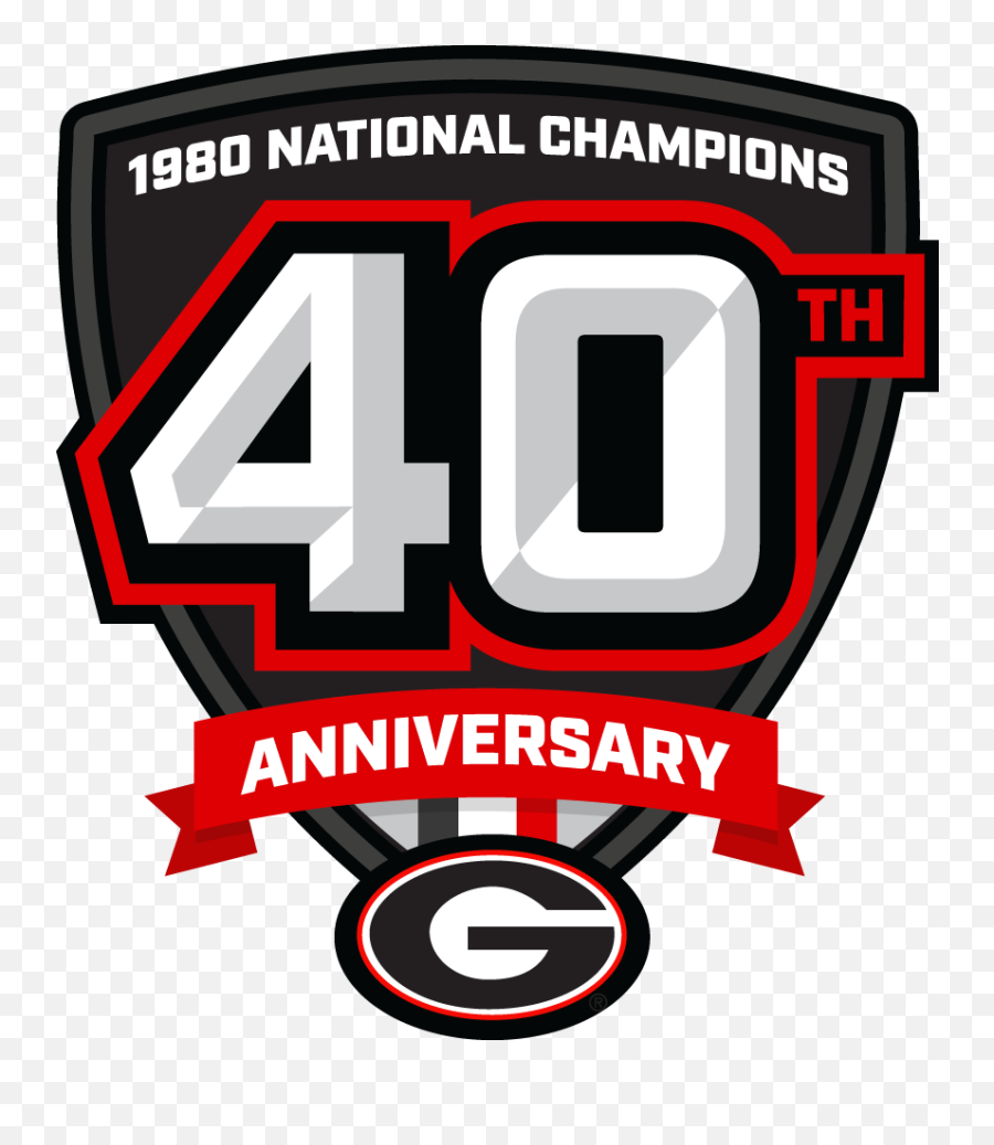 Georgia Bulldogs 40th Anniversary Of - Uga 1980 National Championship Emoji,Gators Emoticon Beating Georgia Bulldogs