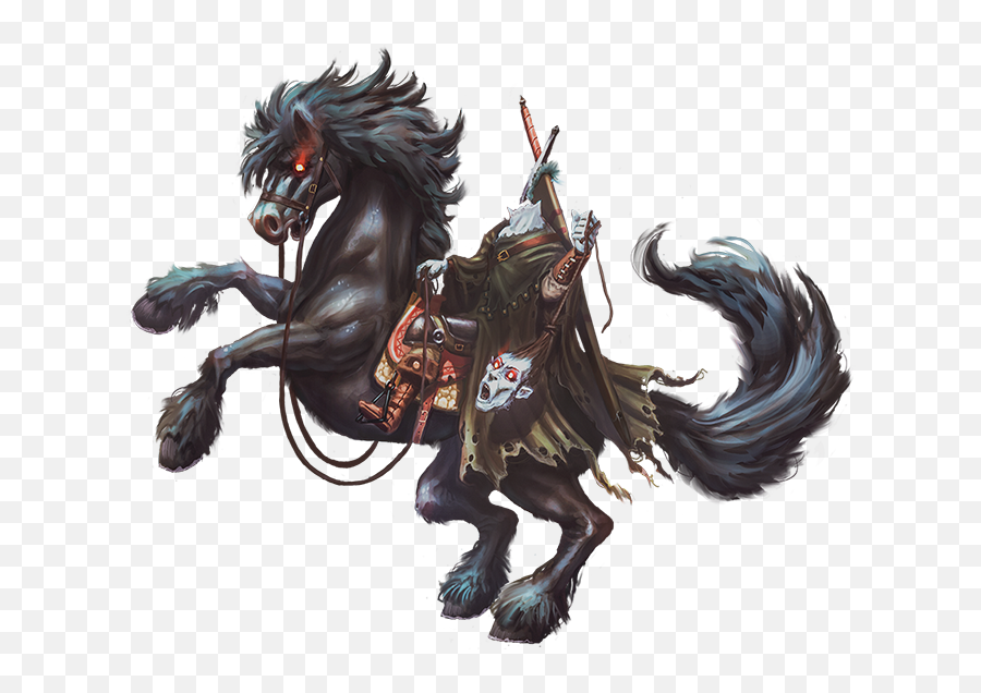 Dullahan - Monsters Archives Of Nethys Pathfinder 2nd Dullahan Pathfinder Emoji,Horses Emotion Illustration