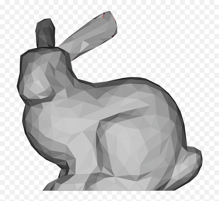 Low Poly 3d Stanford Bunny - Stanford Bunny Png Clipart Stanford Bunny Png Emoji,Bunny Ear Girl And Female Symbol Emojis