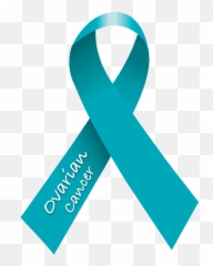 Ovarian Teal Cancer Ribbon Sticker - Horizontal Emoji,Cancer Symbol Emoji