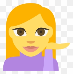 Person Tipping Hand Emoji Clipart - Bipad Tarini Chandi Bari,Sassy Emoji