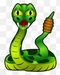 Black Mamba Emoji Png Free Picture - Clipart Rattlesnake Cartoon,Toxic Emoji