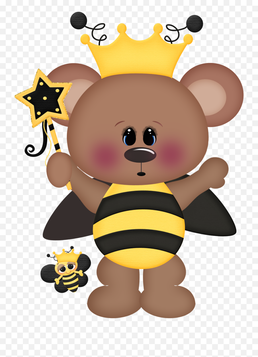 Cute Clipart - Oso Abeja Animado Emoji,Bee Minus Emoji