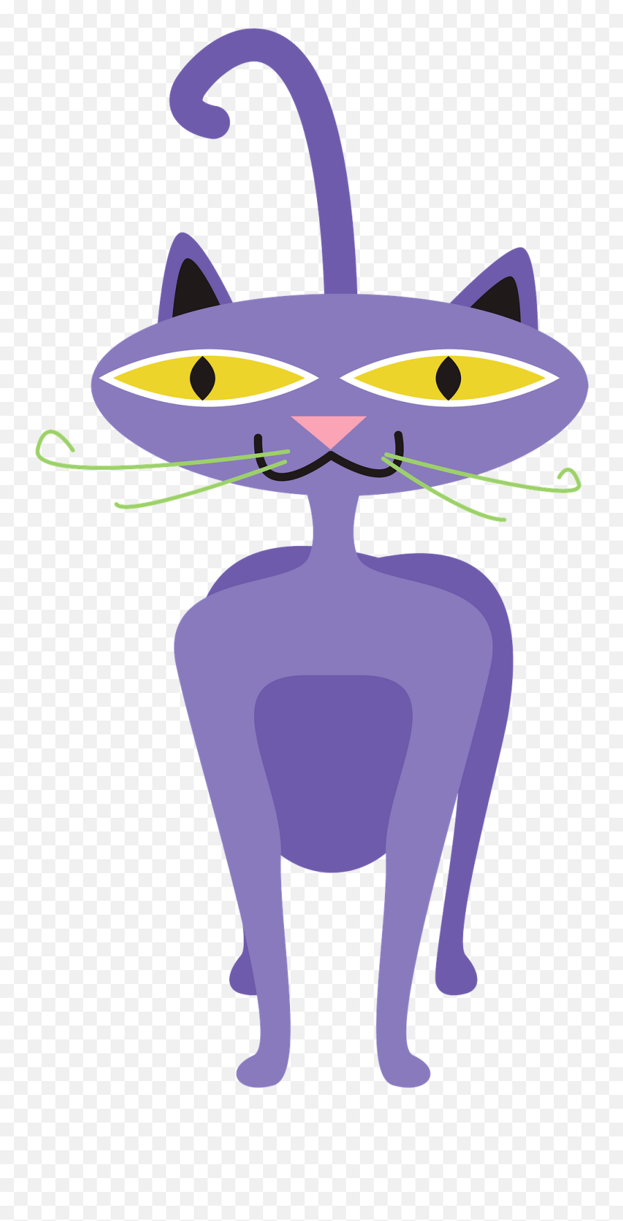 Purple Cat Clipart - Transparent 5 Purples Cats Emoji,Purple Cat Emoji