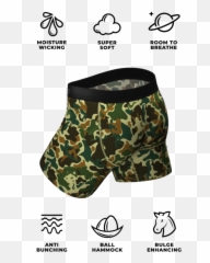 The Forni Camo Camo Ball Hammock Boxer Briefs - Monster Smash Underwear Emoji,Ballsack Emoji