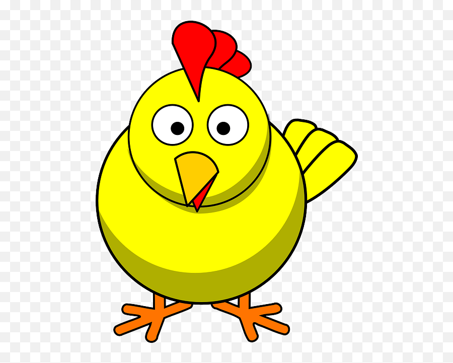 Free Photo Yellow Chicken Stupid Cartoon Baby - Max Pixel Chicken Clipart Emoji,Chicken Emotions