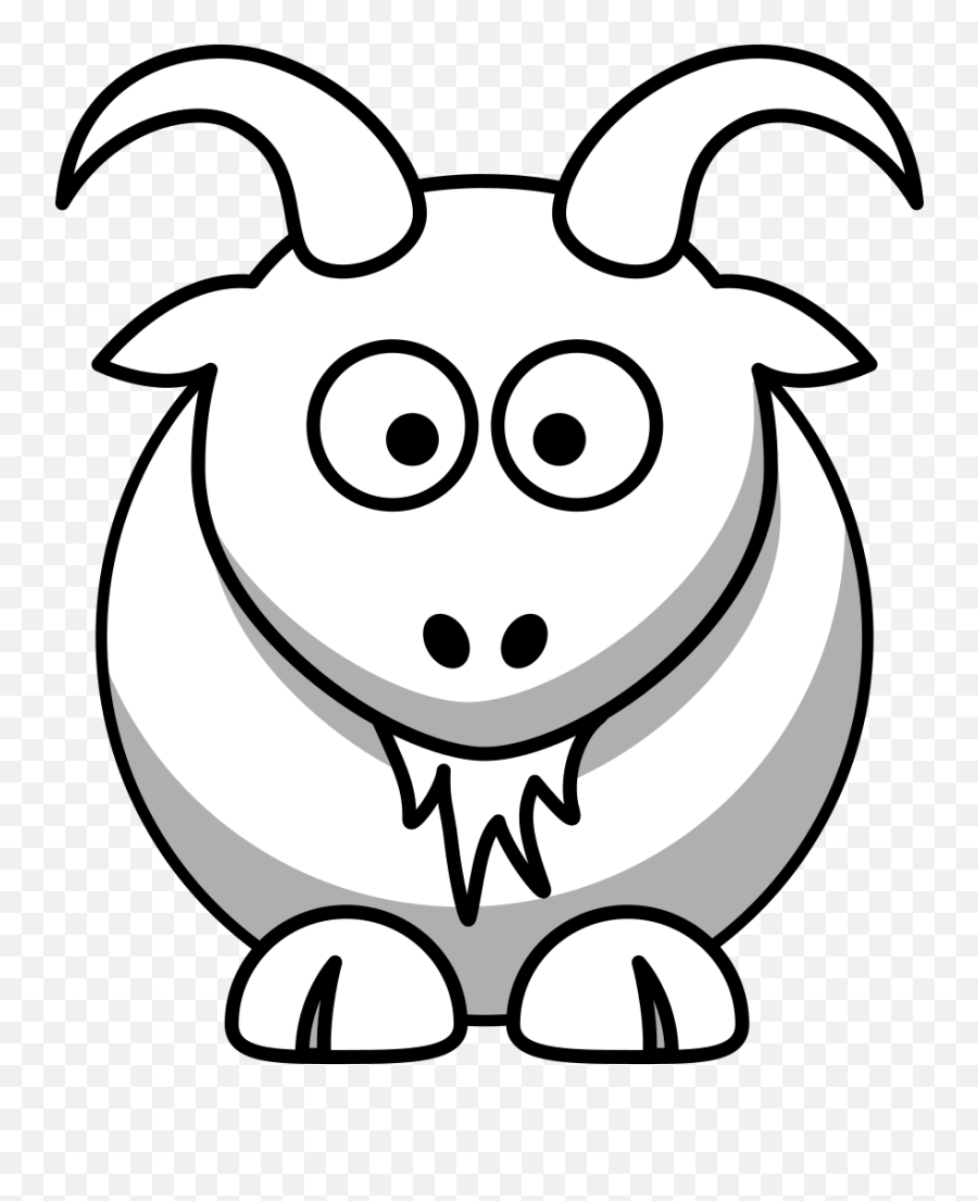 Goat Outline Png Svg Clip Art For Web - Download Clip Art Transparent Background Cow Clipart Cartoon Emoji,Goat Emoji Shirt
