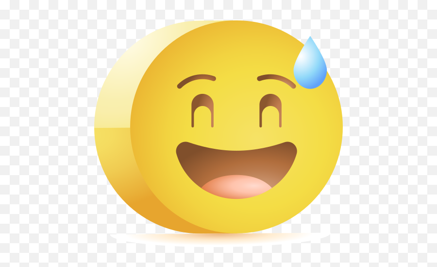 Nervous - Happy Emoji,Nervous Smile Emoji