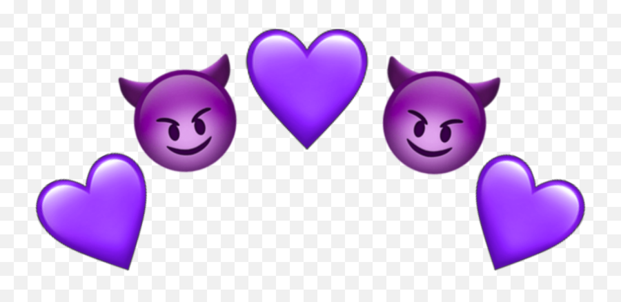 Purple - Emoji Devil Face Png,Devil Emoji