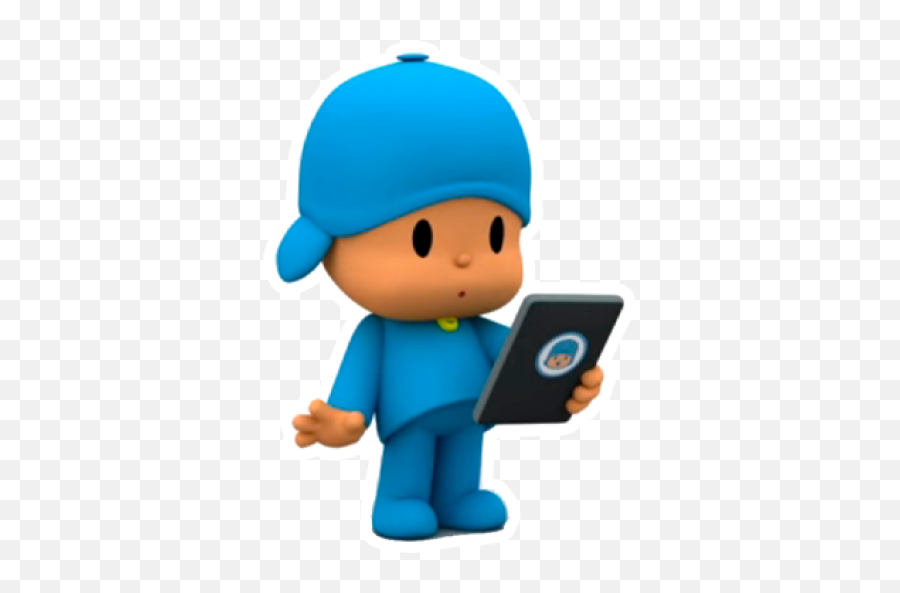 Sticker Maker - Pocoyo En El Telefono Emoji,Emoticon Whatsapp Iphone Dito Medio